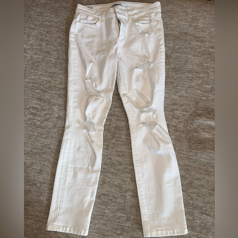 Joe’s Jeans Distressed White Ankle Skinny Jeans 🤍